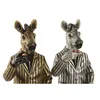 Decorative Figure Home ESPRIT Golden Silver Zebra Loft (2 Units)