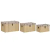 Set of Chests Home ESPRIT Brown Natural Polyurethane Fibre Alpino 56 X 35 X 33 CM (3 Units)