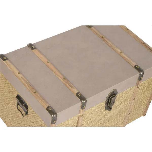 Set of Chests Home ESPRIT Brown Natural Polyurethane Fibre Alpino 56 X 35 X 33 CM (3 Units)
