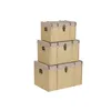 Set of Chests Home ESPRIT Brown Natural Polyurethane Fibre Alpino 56 X 35 X 33 CM (3 Units)
