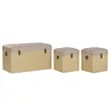 Set of Chests Home ESPRIT Brown Natural Polyurethane Wood Alpino 80 x 40 x 44 cm (3 Units)