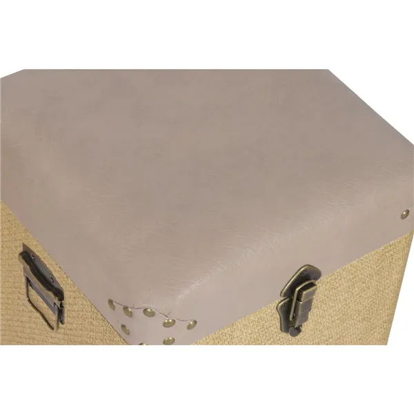Set of Chests Home ESPRIT Brown Natural Polyurethane Wood Alpino 80 x 40 x 44 cm (3 Units)