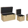 Set of Chests Home ESPRIT Brown Natural Polyurethane Wood Alpino 80 x 40 x 44 cm (3 Units)
