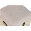 Set of Chests Home ESPRIT Black Beige Polyester Wood Scandi 80 x 40 x 44 cm (3 Units)