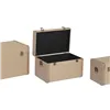 Set of Chests Home ESPRIT Natural Wood Traditional 54 x 36 x 36 cm (3 Units)