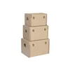 Set of Chests Home ESPRIT Natural Wood Traditional 54 x 36 x 36 cm (3 Units)