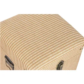 Set of Chests Home ESPRIT Natural Polyester Wood Traditional 80 x 40 x 44 cm (3 Units)
