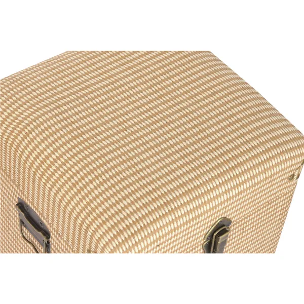 Set of Chests Home ESPRIT Natural Polyester Wood Traditional 80 x 40 x 44 cm (3 Units)