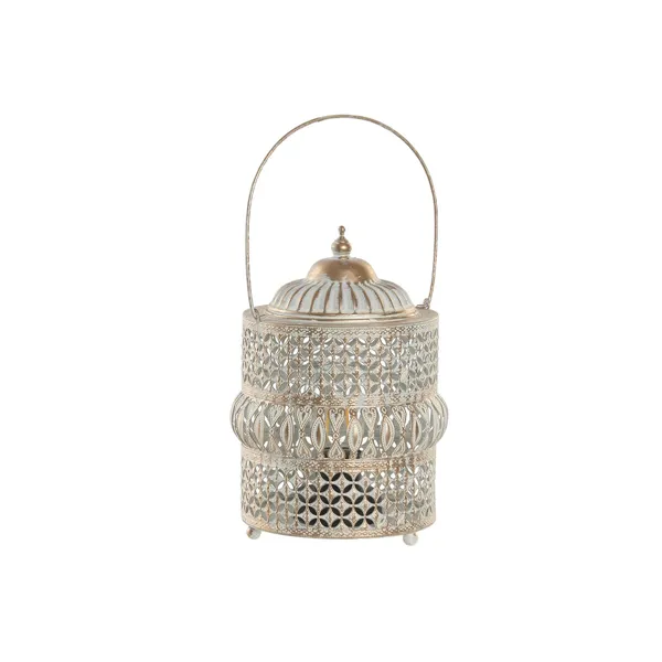 Lantern Home ESPRIT White Golden Metal Arab 14,5 X 14,5 X 19,5 CM