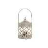 Lantern Home ESPRIT White Golden Metal Crystal Arab 9 x 9 x 14,5 cm