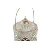 Lantern Home ESPRIT White Golden Metal Crystal Arab 13,5 x 13,5 x 19 cm