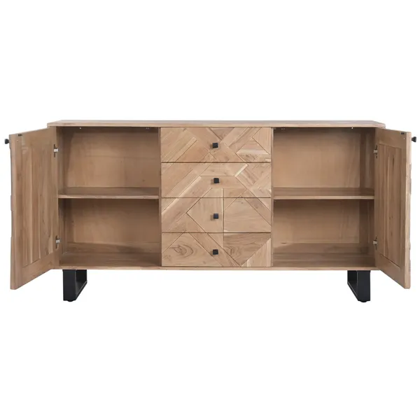 Sideboard Home ESPRIT Metal Acacia 160 x 40 x 85 cm