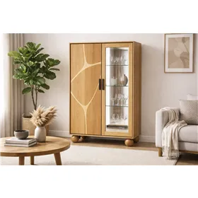 Display Stand Home ESPRIT Crystal Acacia 100 x 40 x 150 cm