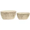 Centerpiece Home ESPRIT White Cement 22 x 14 x 11 cm (2 Units)