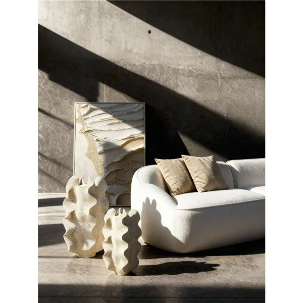 Vase Home ESPRIT Beige Resin Shabby Chic 26 x 26 x 50 cm