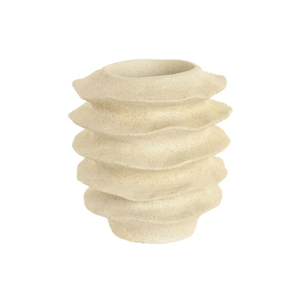 Vase Home ESPRIT Beige Resin Urban 22 x 22 x 23 cm