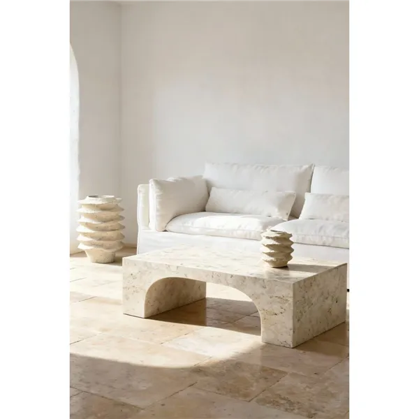 Vase Home ESPRIT Beige Resin Urban 22 x 22 x 23 cm