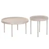 Set of 2 tables Home ESPRIT Cream 75 x 75 x 40 cm