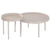 Set of 2 tables Home ESPRIT Cream 75 x 75 x 40 cm