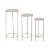 Set of 3 tables Home ESPRIT Cream 32 x 32 x 70 cm (3 Pieces)