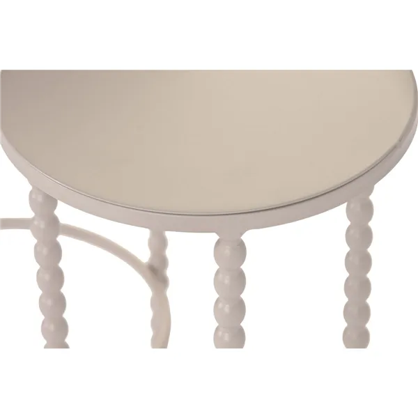 Set of 3 tables Home ESPRIT Cream 32 x 32 x 70 cm (3 Pieces)