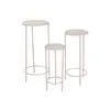 Set of 3 tables Home ESPRIT Cream 32 x 32 x 70 cm (3 Pieces)
