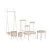 Set of 3 tables Home ESPRIT Cream 32 x 32 x 70 cm (3 Pieces)