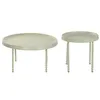 Set of 2 tables Home ESPRIT Green 75 x 75 x 39 cm