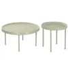 Set of 2 tables Home ESPRIT Green 75 x 75 x 39 cm