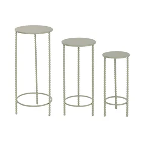 Set of 3 tables Home ESPRIT Green 32 x 32 x 70 cm (3 Pieces)