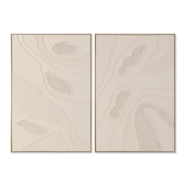 Canvas Home ESPRIT Beige Modern Urban 62 x 4,5 x 92 cm (2 Units)