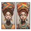 Canvas Home ESPRIT Colonial African Woman 62 x 4 x 122 cm (2 Units)