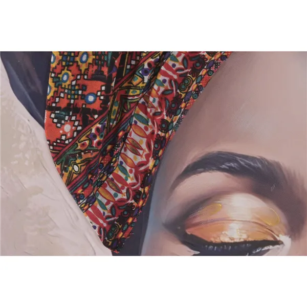 Canvas Home ESPRIT Colonial African Woman 62 x 4 x 122 cm (2 Units)