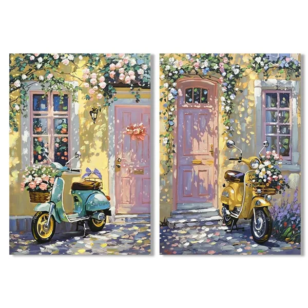 Canvas Home ESPRIT Shabby Chic 70 x 3 x 100 cm (2 Units)