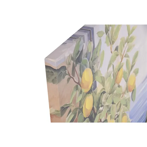 Canvas Home ESPRIT Yellow Blue Mediterranean 100 x 3 x 70 cm (2 Units)