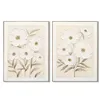 Canvas Home ESPRIT White Beige Flowers Shabby Chic 92 x 4,5 x 122 cm (2 Units)