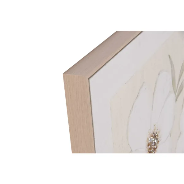 Canvas Home ESPRIT White Beige Flowers Shabby Chic 92 x 4,5 x 122 cm (2 Units)