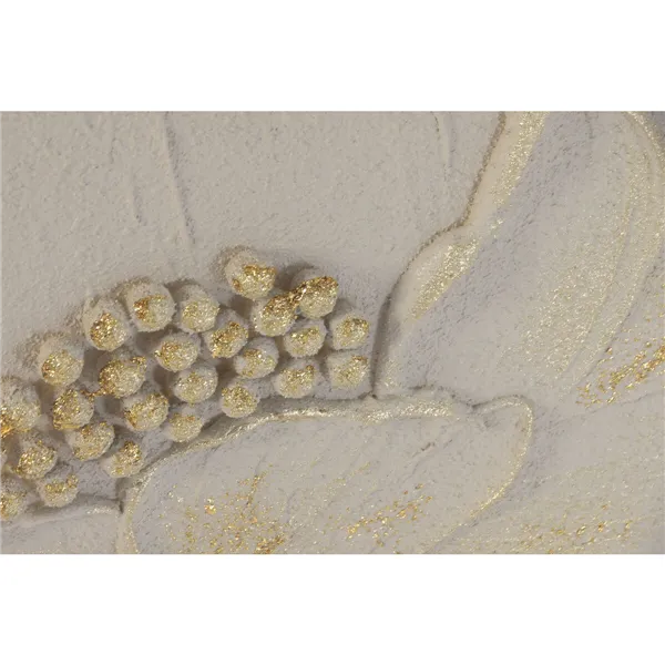 Canvas Home ESPRIT Beige Golden Flower Shabby Chic 62 x 4,5 x 62 cm (2 Units)