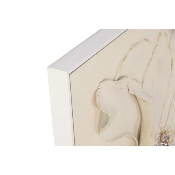 Canvas Home ESPRIT Beige Flower Shabby Chic 82 x 4,5 x 82 cm (2 Units)