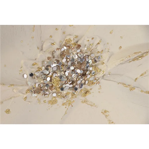 Canvas Home ESPRIT Beige Flower Shabby Chic 82 x 4,5 x 82 cm (2 Units)