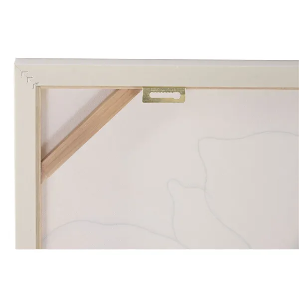 Canvas Home ESPRIT Beige Flower Shabby Chic 82 x 4,5 x 82 cm (2 Units)