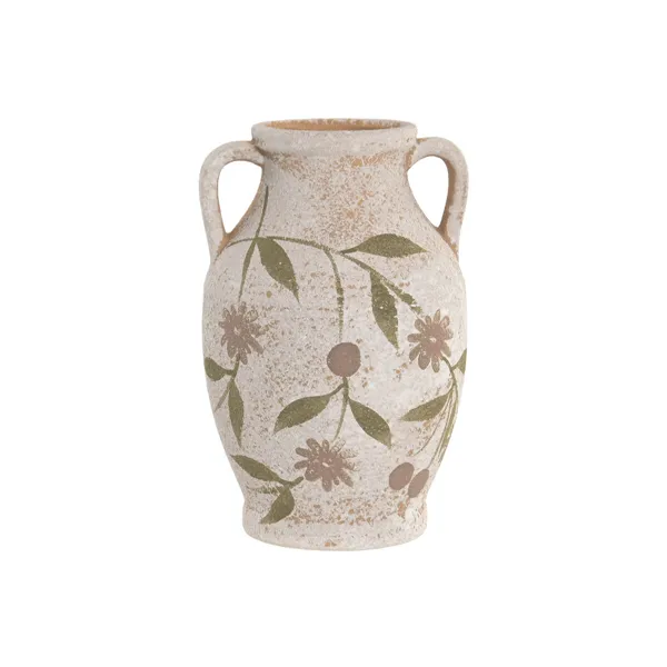 Vase Home ESPRIT Brown Ceramic Flowers Shabby Chic 16 x 16 x 25 cm