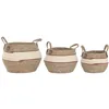 Basket set Home ESPRIT Peach Natural Natural Fibre (3 Pieces)