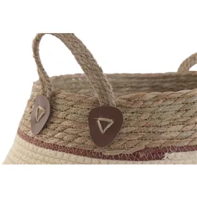 Basket set Home ESPRIT Peach Natural Natural Fibre (3 Pieces)