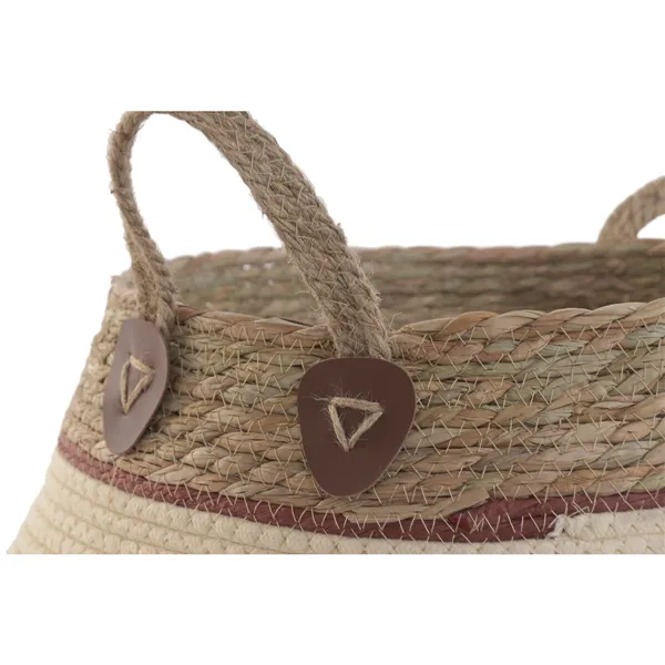 Basket set Home ESPRIT Peach Natural Natural Fibre (3 Pieces)