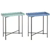 Side table Home ESPRIT Blue Turquoise 60 x 25 x 70 cm (2 Units)