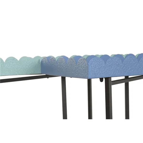 Side table Home ESPRIT Blue Turquoise 60 x 25 x 70 cm (2 Units)