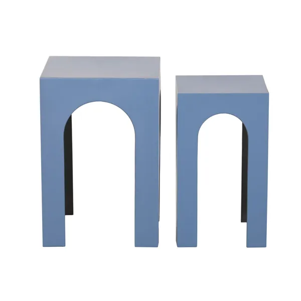 Set of 2 tables Home ESPRIT Blue 40 x 40 x 58 cm
