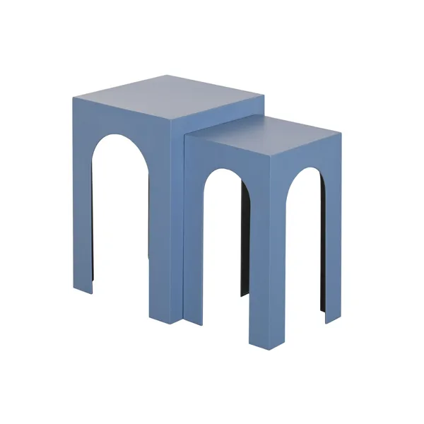 Set of 2 tables Home ESPRIT Blue 40 x 40 x 58 cm
