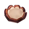 Centerpiece Home ESPRIT Orange Pink Maroon Metal 31 x 31 x 6 cm (3 Pieces)